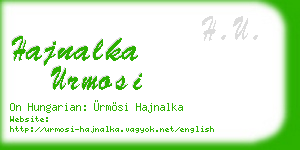 hajnalka urmosi business card